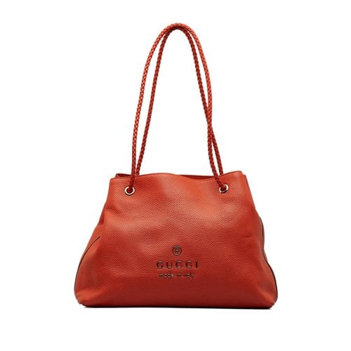 Pre-owned Gucci Leather Tote In Red