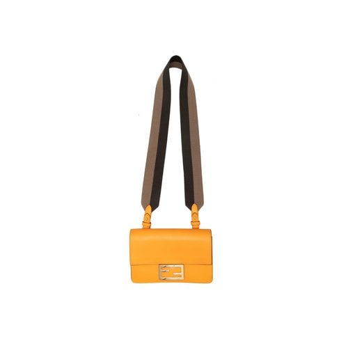 Pre-owned Fendi Leather Crossbody Bag In Orange