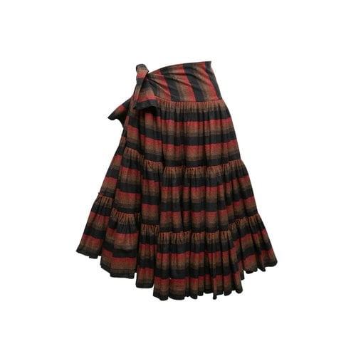 Pre-owned Norma Kamali Wool Skirt In Black