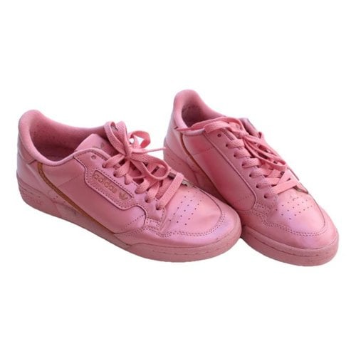 Pre-owned Adidas Originals Continental 80 Leather Trainers In Pink