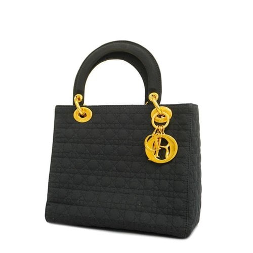 Pre-owned Dior Cloth Handbag In Black
