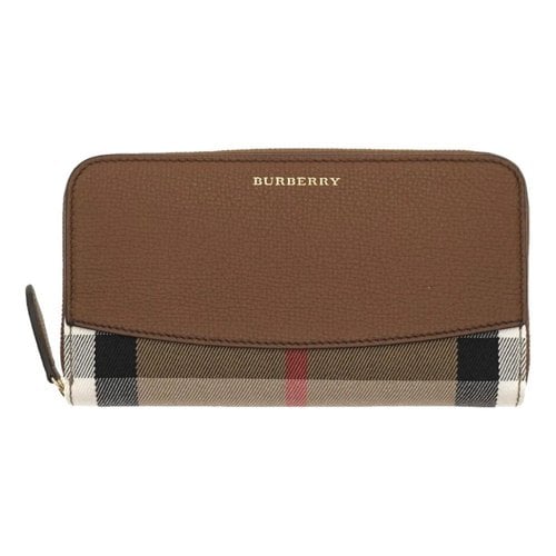 Pre-owned Burberry Leather Wallet In Anthracite