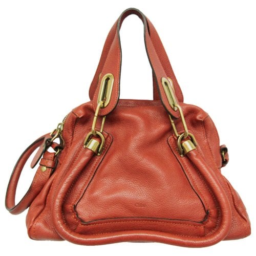 Pre-owned Chloé Paraty Leather Handbag In Brown