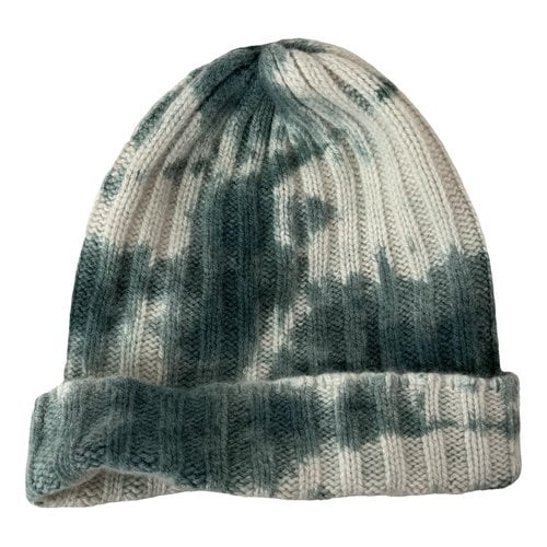 Pre-owned The Elder Statesman Cashmere Beanie In Green