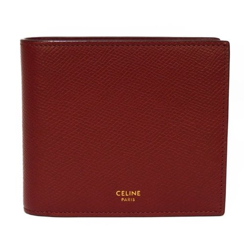 Pre-owned Celine Leather Small Bag In Burgundy