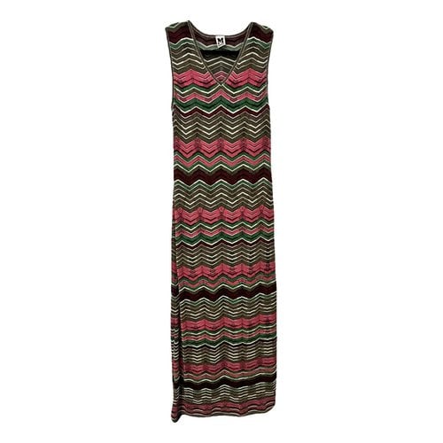 Pre-owned M Missoni Maxi Dress In Pink