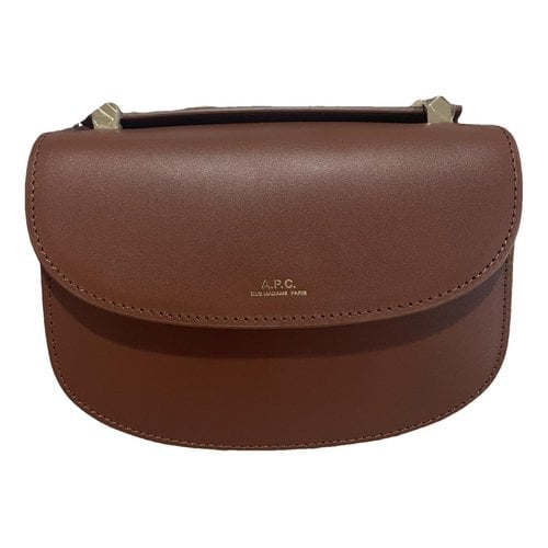 Pre-owned Apc Genève Leather Crossbody Bag In Brown