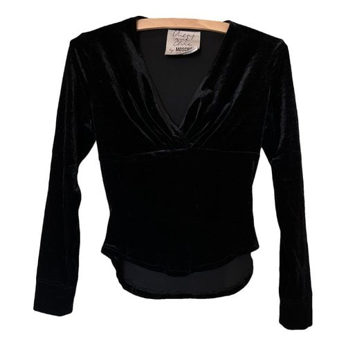 Pre-owned Moschino Cheap And Chic Velvet Blouse In Black
