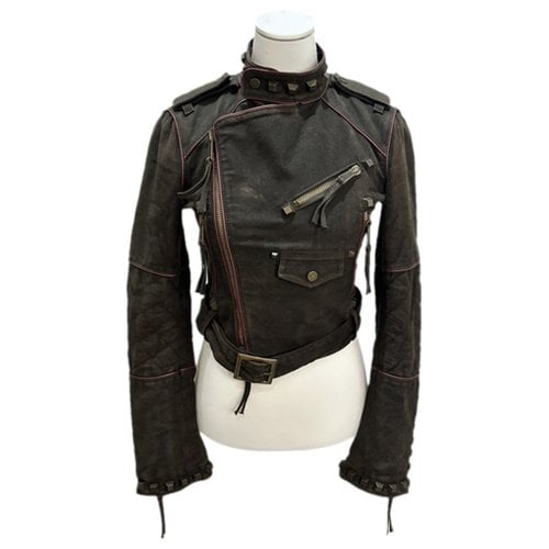 Pre-owned Dsquared2 Biker Jacket In Brown
