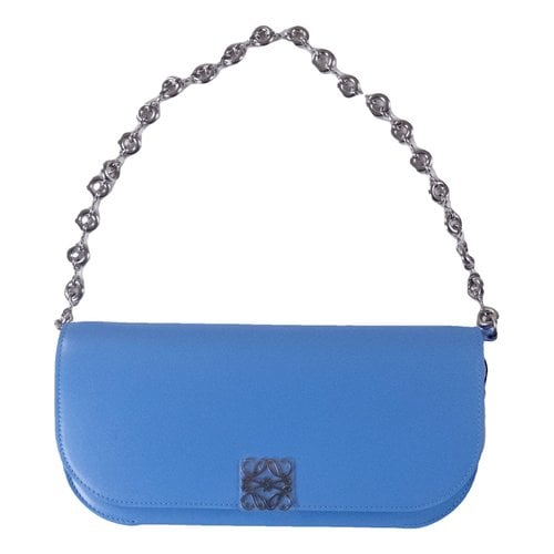Pre-owned Loewe Goya Long Leather Handbag In Blue