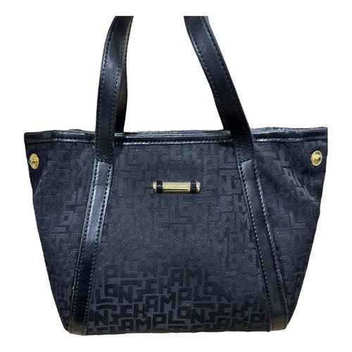 Pre-owned Longchamp Cloth Handbag In Black