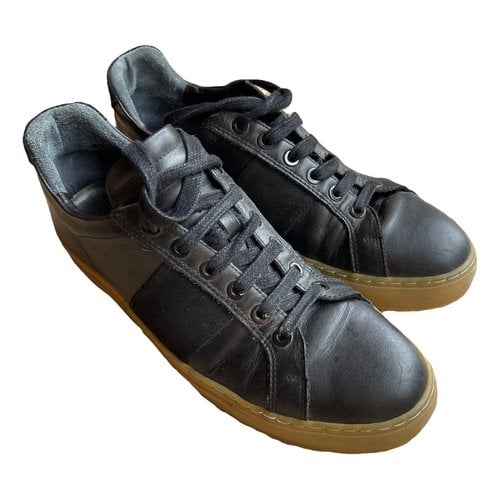 Pre-owned National Standard Leather Low Trainers In Black