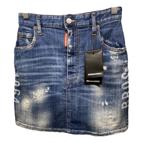 Pre-owned Dsquared2 Mini Skirt In Blue
