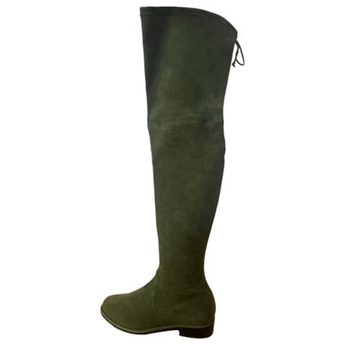 Pre-owned Stuart Weitzman Boots In Green