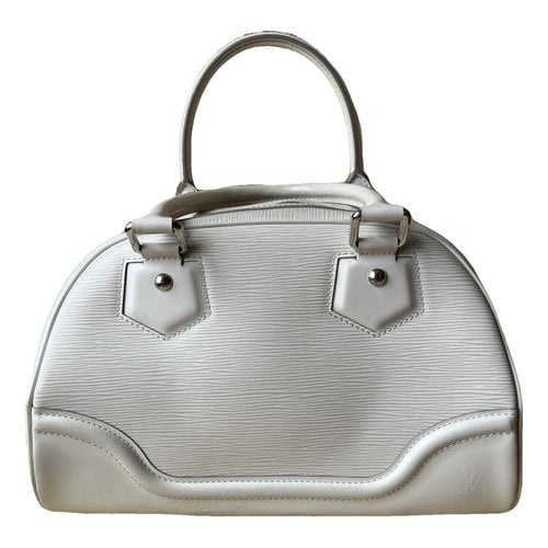 Pre-owned Louis Vuitton Bowly Leather Handbag In White
