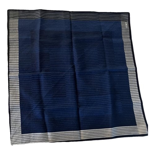 Pre-owned Fendi Scarf & Pocket Square In Blue
