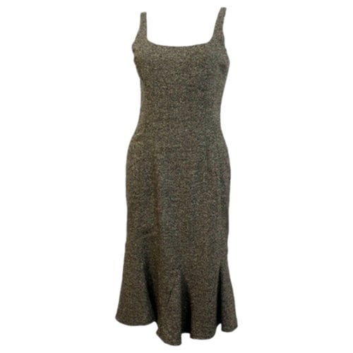 Pre-owned D&g Wool Dress In Brown