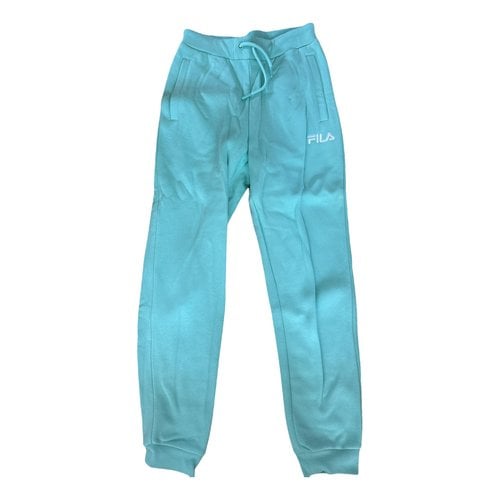Pre-owned Fila Large Pants In Turquoise