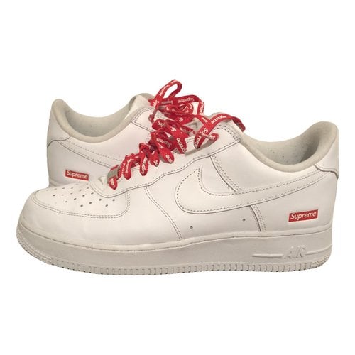 Pre-owned Nike X Supreme Air Force 1 Low Trainers In White