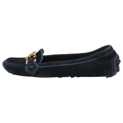 Pre-owned Louis Vuitton Flats In Navy