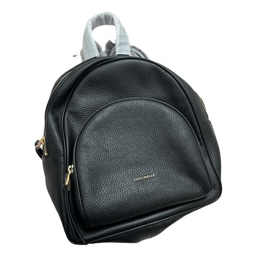 Pre-owned Coccinelle Leather Backpack In Black