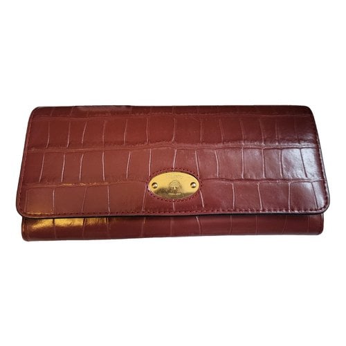Pre-owned Mulberry Leather Purse In Red
