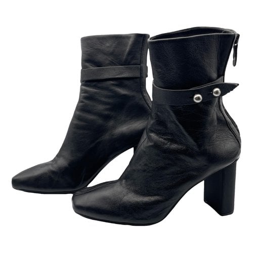 Pre-owned Rag & Bone Leather Boots In Black