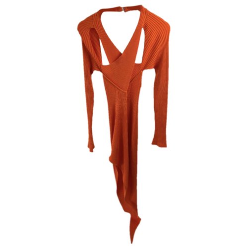 Pre-owned David Koma Mid-length Dress In Orange