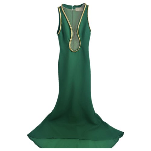 Pre-owned Elie Saab Maxi Dress In Green