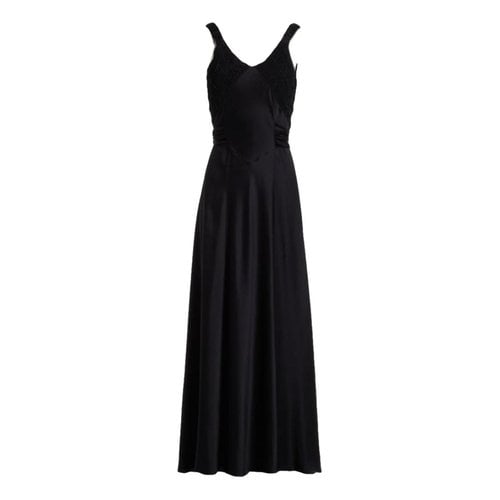 Pre-owned Dior Silk Maxi Dress In Black