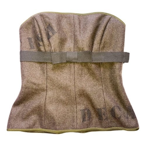 Pre-owned Paul Smith Wool Corset In Khaki
