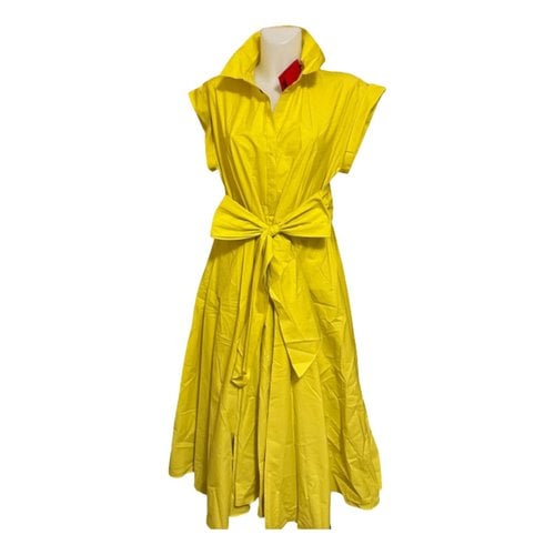 Pre-owned Carolina Herrera Mid-length Dress In Yellow