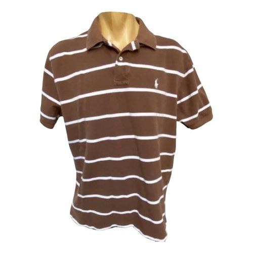 Pre-owned Polo Ralph Lauren Polo Rugby Manches Courtes Polo Shirt In Brown