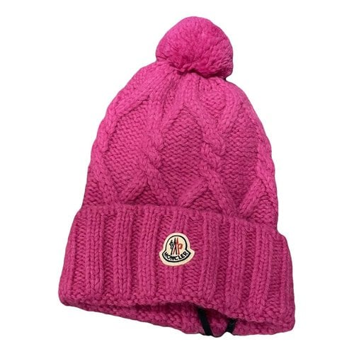 Pre-owned Moncler Cashmere Beanie In Pink