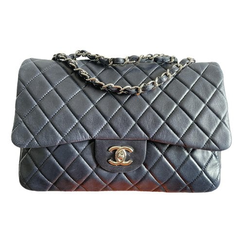 Pre-owned Chanel Timeless/classique Leather Handbag In Blue