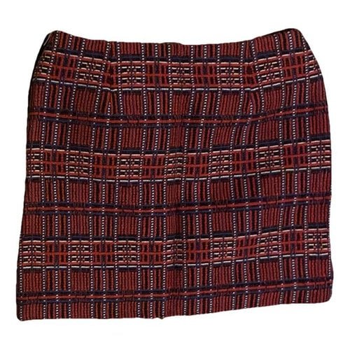 Pre-owned Claudie Pierlot Tweed Mini Skirt In Red