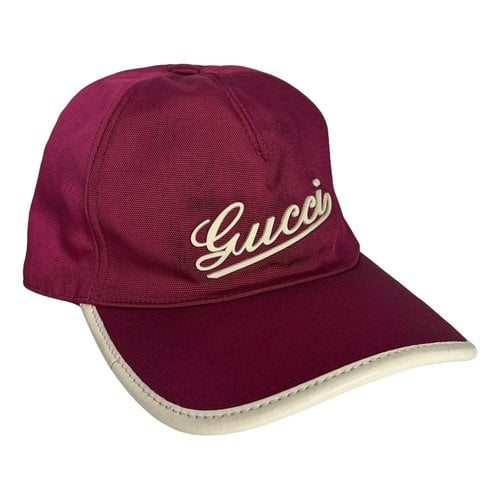 Pre-owned Gucci Cap In Burgundy
