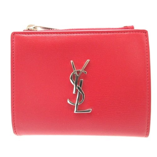 Pre-owned Saint Laurent Leather Wallet In Red