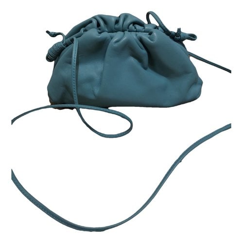 Pre-owned Bottega Veneta Pouch Leather Crossbody Bag In Blue