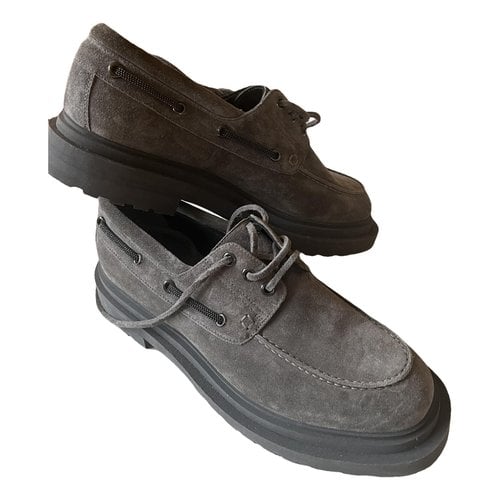 Pre-owned Brunello Cucinelli Flats In Anthracite