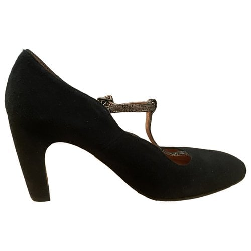 Pre-owned Chie Mihara Pony-style Calfskin Heels In Black