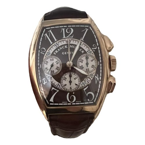Pre-owned Franck Muller Casablanca Chronographe Pink Gold Watch