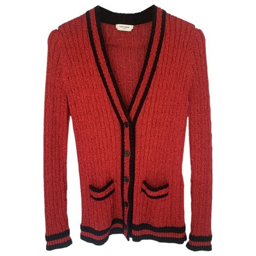 Pre-owned Saint Laurent Cardigan In Red