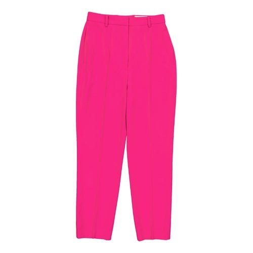 Pre-owned Alexander Mcqueen Wool Trousers In Pink