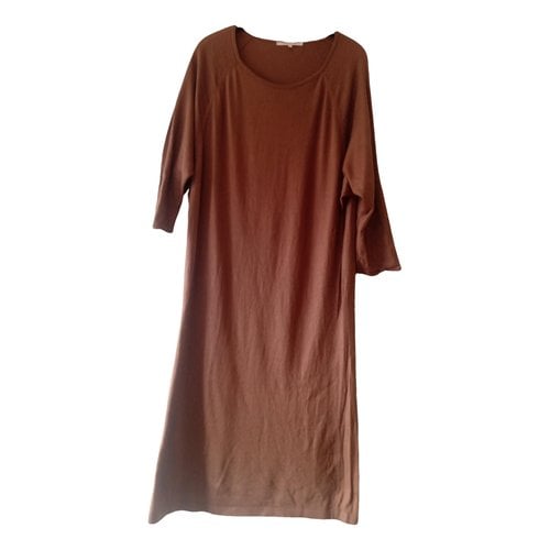 Pre-owned Gerard Darel Wool Mid-length Dress In Brown