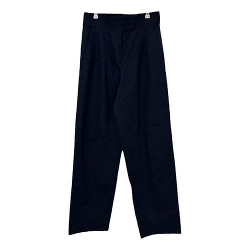 Pre-owned Apc Trousers In Navy