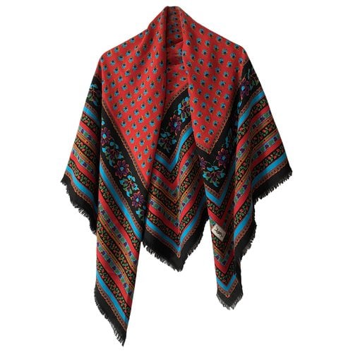 Pre-owned Saint Laurent Wool Stole In Multicolour