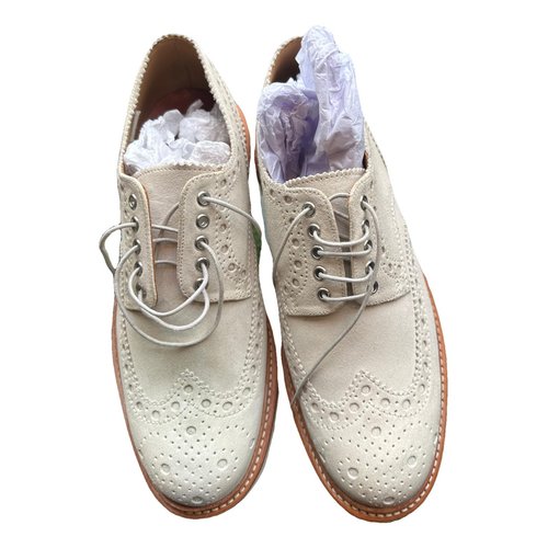 Pre-owned Grenson Leather Lace Ups In White