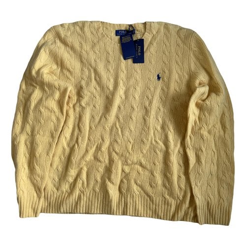Pre-owned Polo Ralph Lauren Cashmere Pull In Yellow
