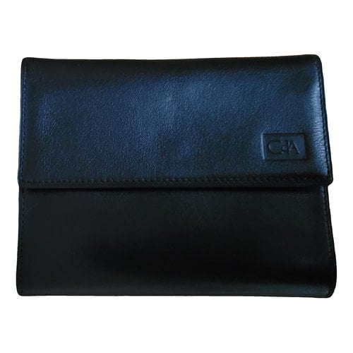 Pre-owned Caran D'ache Leather Wallet In Black